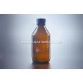 Reagent Bottle with Plastic Blue Screw Cap Amber